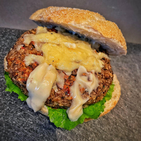Vegetarischer Champignon-Burger